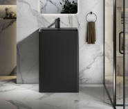 Matte Black Freestanding Pedestal Sink