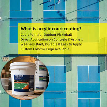 Custom-Color Acrylic Court Surfacing Water-based Acrylic Sports Flooring for Pickleball Tennis Court