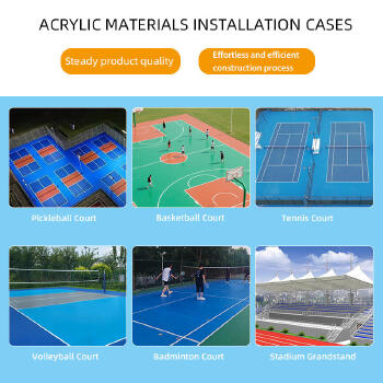 Custom-Color Acrylic Court Surfacing Water-based Acrylic Sports Flooring for Pickleball Tennis Court