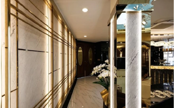 Luxury White Marble Palissandro F151 Flexible Ultra Thin Stone Veneer For Interior Walls