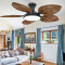 52 Inch Ceiling Fan With Light Kit With Remote Control 5-blades PC Fan Light Modern Led Ceiling Fans 46X001
