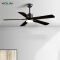 52 Inch Indoor Modern Bldc Ceiling Fan With Led Light and Ceiling Fans with Lights Remote Control Matte Black for Living Room