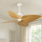 2025 Retro Design 4 ABS Blades 52 Inch Led Ceiling Fan Wholesale OEM Big Volume Air Ventilated Fan With Remote Control Fan Light