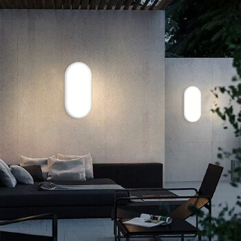 IP54 LED Bulkhead Ceiling Light Full Plastic 3CCT DIP‑switch Moisture Proof Lamp