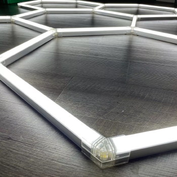 T5 LED Linkable Batten Light 3‑CCT Switchable Color Temperature, DIY Splicable Linear Light, Two‑color Extrusion Housing