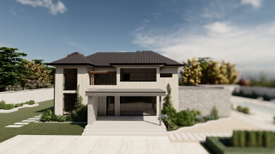 Two--story single family home